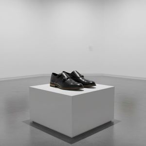 Chaussures de ville confortables pour hommes en cuir noir, antidérapantes, pour le bureau, vente en gros pour l'Ouganda - Product Image 1
