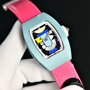 Reloj Mecánico Unisex de Alta Calidad, Diseño Tonneau, Fibra de Carbono, Cristal de Zafiro, Resistente al Agua, Correa de Caucho, Moderno - Product Image 2