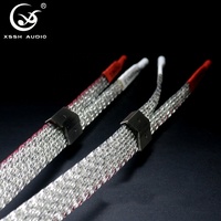 Câble de haut-parleur audiophile SP-108FS de haute qualité YIVO XSSH 25*3mm 8 cœurs en cuivre plat avec fiche banane HIFI en argent pur pour projecteur