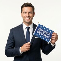 Mini-drapeaux personnalisés imprimés recto-verso pour célébrations de mariage, en polyester de qualité supérieure, avec logo personnalisé, résistants à la décoloration