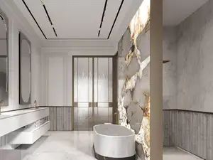 SHIHUI luxe Lumistone naturel brésilien rétro-éclairé Pandora blanc marbre dalle fond mur Patagonie marbre Quartzite dalle carrelage