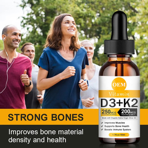OEM/ODM/OBM di alta qualità vitamina D3 K2 gocce olio orale supporto ossa vitamina D3K2 gocce di liquido sistema e livelli di energia - Product Image 6