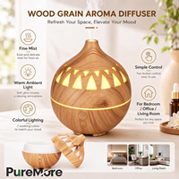 Humidificateur d'air à remplissage par le haut, diffuseur d'arômes pour chambre, réservoir de 180 ml pour une grande couverture, atomisation silencieuse à 25 dB, pour la maison, la chambre de bébé et les plantes