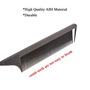 Peine de peluquería profesional personalizado al por mayor, antiestático, resistente al calor, con púa metálica para trenzar y separar el cabello - Product Image 4