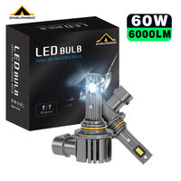 Nouveaux phares LED de voiture H7 H11 9006 12V 6000K Lumière blanche Installation directe Plug and Play Étanche IP68 Refroidissement par ventilateur