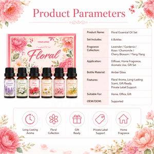 Ensemble d'huiles parfumées florales de haute qualité pour diffuseur, humidificateur, huiles d'aromathérapie pour la fabrication de bougies, de bains <span class=keywords><strong>et</strong></span> de parfums - Product Image 2