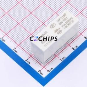HF118F/005-1ZS1 Power Relay Through hole,10.1x28.5mm Relay 5V 1 Changeover: 1C (SPDT-Changeover)::: 5 10A-250VAC/10A-30VDC - Product Image 1