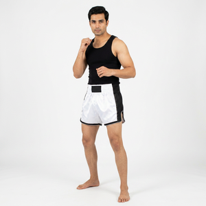 New 100% Cotton Stretch Breathable Quick Dry MMA Shorts Adults Latest Muay Thai Boxing Training Fighting Sports Pants OEM - Product Image 1