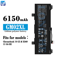 GM02XL baterai Laptop HSTNN-DB7X untuk HP Chromebook 14 G5 14-CA000NA 11 G6 G7 EE Series Notebook