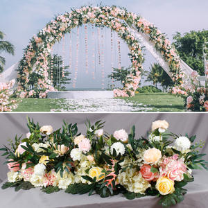 100cm Long blanc blush ventes <span class=keywords><strong>de</strong></span> luxe chine en gros <span class=keywords><strong>Table</strong></span> Fleurs artificielle <span class=keywords><strong>mariage</strong></span> fleur coureur pour toile <span class=keywords><strong>de</strong></span> fond - Product Image 2