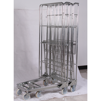 Carro de Almacenamiento Plegable de Acero Galvanizado Apilable para Centros Logísticos B2B