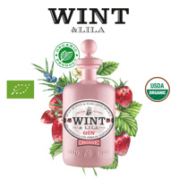 Licor de Fresa Orgánico WINT&LILA Hecho en España, Bebida Espirituosa con Sabor a Ginebra, 700 ml, Venta al por Mayor
