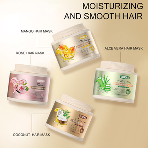 UUKKG <span class=keywords><strong>Masque</strong></span> capillaire sans rinçage à l'aloe, noix de coco, rose, mangue, collagène, crème de traitement capillaire professionnelle, réparation intensive, <span class=keywords><strong>masque</strong></span> capillaire - Product Image 6