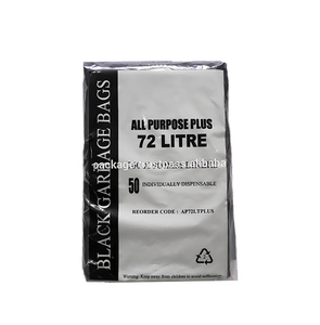 Best Quality Heavy Duty Recycled Material Black Garbage Plastic Bag With Good Tensile Strength