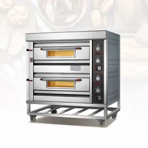 Gas / Electric Mini Oven 2 Deck 1, 2, 3 4 Trays Biscuit Baking Oven Restaurant Bakery Home Use Pizza Bread Baking Equipment