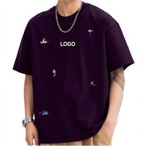 เสื้อยืดสตรีทแวร์ผู้ชายสีเขียวเฟิร์นทรงโอเวอร์ไซส์ผ้าฝ้ายระบายอากาศได้ดีเป็นมิตรกับสิ่งแวดล้อมทรงหลวม รุ่นใหม่ปี 2026 - Product Image 5