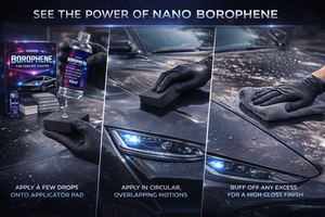 GRAPHONEX Borophene ProBoron - Revestimiento Cerámico Nano para Automóviles Mejorado con Boro, 50 ml |   Durabilidad Extrema Ultra Hidrofóbica Protección Contra Rayones/UV - Product Image 2