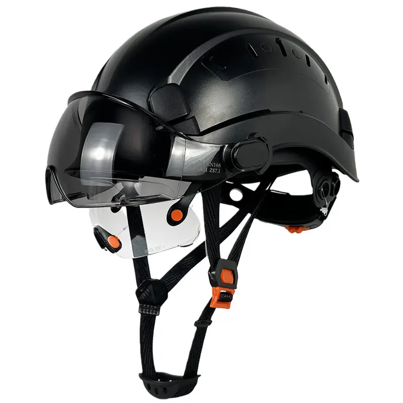WEJUMP helm keselamatan konstruksi baju, perlindungan tangan dan Visor ANSI Z89.1 berlubang ABS untuk memanjat EN397