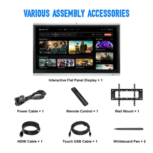 Tableau blanc interactif intelligent Android IFPD de 65/75 pouces avec écran tactile 40 points, téléviseur avec 48 caméras, enseignement éducatif, écran plat - Product Image 6