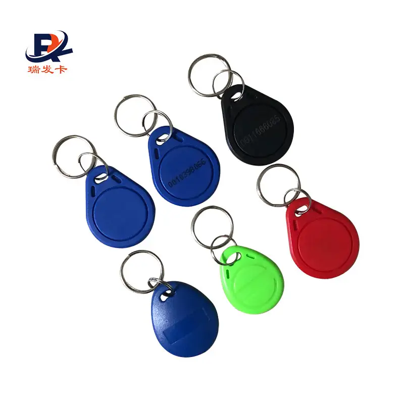 Access control card 125khz RFID TK4100 Key Fobs/ key Tags Keychain manufacturer in China