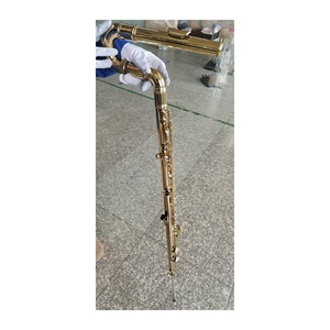 Flûte <span class=keywords><strong>basse</strong></span> convertible de haute qualité en laiton doré avec corps en laiton et trous fermés en ligne, avec 2 modes de jeu horizontal et vertical (JFL-512) - Product Image 3