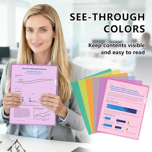 Cartelle Portadocumenti in Plastica Trasparente a L con Logo Personalizzato per Casa, Ufficio e Scuola - Product Image 5