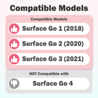 Nouveau clavier USB sans fil haute performance avec rétroéclairage RVB et pavé tactile pleine taille pour Surface GO 1/2/3 Gen 2018-2021