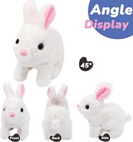 Lapin en peluche électronique interactif pour animaux de compagnie avec sons et nez Twitch cadeau pour les tout-petits anniversaire