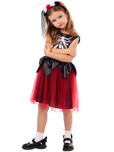 Nuevo Disfraz <span class=keywords><strong>de</strong></span> Halloween <span class=keywords><strong>de</strong></span> Diablo del Día <span class=keywords><strong>de</strong></span> <span class=keywords><strong>los</strong></span> <span class=keywords><strong>Muertos</strong></span> Unisex para Niños (Poliéster) para Fiesta - Product Image 4