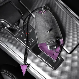 Betterhumz Alcantara Lederen Auto Sleutelhanger Voor Porsche Panamera Bmw Mustang Audi Vw Golf7 Key Case Bescherming Auto Accessoires