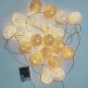 Sortie d'usine éclairage de noël coton cordes boule <span class=keywords><strong>guirlande</strong></span> <span class=keywords><strong>guirlande</strong></span> <span class=keywords><strong>lumineuse</strong></span> pour vacances en plein air fête de mariage décoration de la maison - Product Image 2