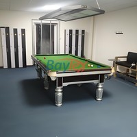 Precio barato juegos para adultos tamaño estándar 9 pies 40mm pizarra superior chino negro 8 Juego de Pelota mesa de billar para la venta