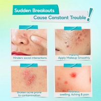 BREYLEE Patchs anti-rides au collagène mignons et colorés en forme d'étoile, autocollants invisibles pour les boutons, adaptés à tous les types de peau