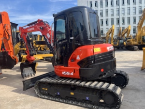 Used Original Japan Kubota U55-4 Mini Crawler Excavator 5.5Ton Small Digger Low Hours Fuel Saving Hydraulic System. - Product Image 6