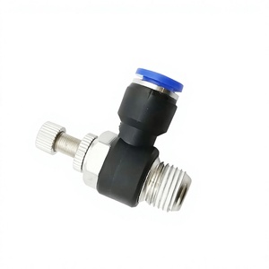 Vanne de régulation de vitesse pneumatique EBM SL, filetage mâle 1/8'', 1/4'', 3/8'', 1/2'', régulateur de pression pour cylindre - Product Image 5
