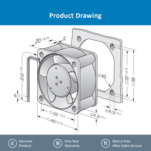 Ventilateur axial AC ebm-papst 414H pour le refroidissement des armoires industrielles HVAC |   Qualité Originale Livraison Rapide Mondiale - Product Image 4