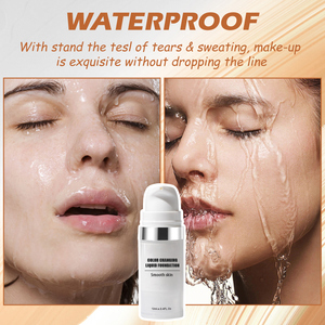 Wholesale <b>Waterproof</b> 4-in-1 Primer <b>Sunscreen</b> Concealer Foundation Loose Powder Dark Shade Color Changing Skin Tint Customized - Product Image 4