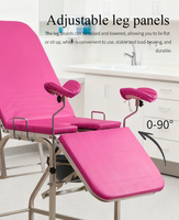 Chaise d'examen gynécologique en acier inoxydable économique, lit d'accouchement complet, table d'examen gynécologique pour hôpital