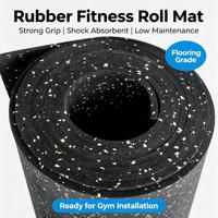 Tapis en caoutchouc personnalisable résistant à l'usure, absorbant les chocs, imperméable, pour sol de salle de sport, zone de musculation