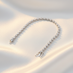 Sofisticato Bracciale Tennis con Moissanite Taglio a Pera in <span class=keywords><strong>Argento</strong></span> S925, Chiusura a Scatola Robusta, Anti-Appannamento, Regalo Speciale per Lei - Product Image 2