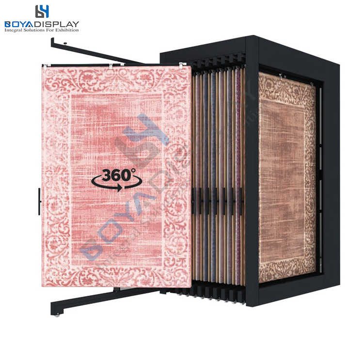 China Supplier Pull-push and Rotating Carpet Display System Stand Metal ...