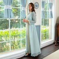 Vente en gros Caftan de l'Aïd Moyen-Orient Caftan marocain arabe de Dubaï Caftan robe musulmane pour femmes