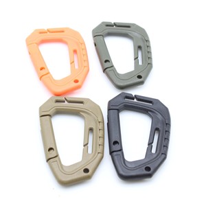Mousqueton tactique Offre Spéciale porte-clés en plastique polymère dur mousquetons escalade D anneaux léger ressort Snap Gear Clip - Product Image 1