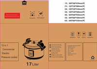Cuisinière à pression multifonction électrique programmable numérique en acier inoxydable 4,1-5 L, avec intérieur antiadhésif, pour usage domestique