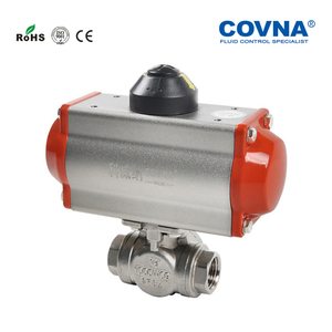 ระบบให้น้ำแบบหยด COVNA B2Bclearance Sale พร้อมวาล์วบอลนิวเมติกสแตนเลส 304 วาล์วนิวเมติกแรงดันสูงแบบพอร์ต T - Product Image 3
