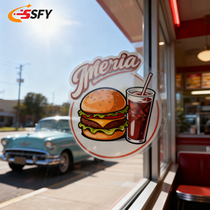 Thiết kế mới tùy chỉnh giáng sinh không có dư lượng Vinyl Nhãn dán Tấm UV in ấn bền DIY tĩnh cửa sổ <span class=keywords><strong>clings</strong></span> - Product Image 1