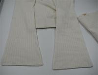 2025 personnalisé laine mérinos côtes chandails pantalon ensemble pour fille femmes pull manches longues col haut décontracté tenue quotidienne thermique doux