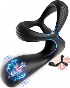 Juguetes sexuales de silicona para parejas, anillo para mejorar la erección de larga duración, vibrador <span class=keywords><strong>Anal</strong></span>, masajeador de próstata, tapón <span class=keywords><strong>Anal</strong></span>, anillo para pene para hombres - Product Image 1