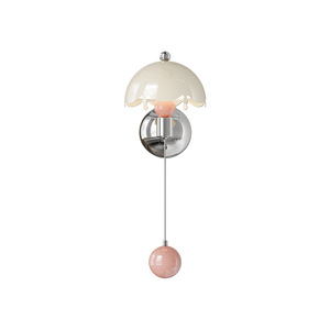 Lámpara de pared Led E27, luz de cabecera de un solo cabezal, estilo crema, protección para los ojos, para dormitorio y hogar - Product Image 4