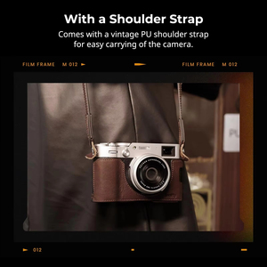 Kit d'étui en cuir <span class=keywords><strong>pour</strong></span> <span class=keywords><strong>appareil</strong></span> <span class=keywords><strong>photo</strong></span> <span class=keywords><strong>FUJIFILM</strong></span> X100VI, SmallRig 4558 avec demi-étui, couvercle rabattable et bandoulière - Product Image 5